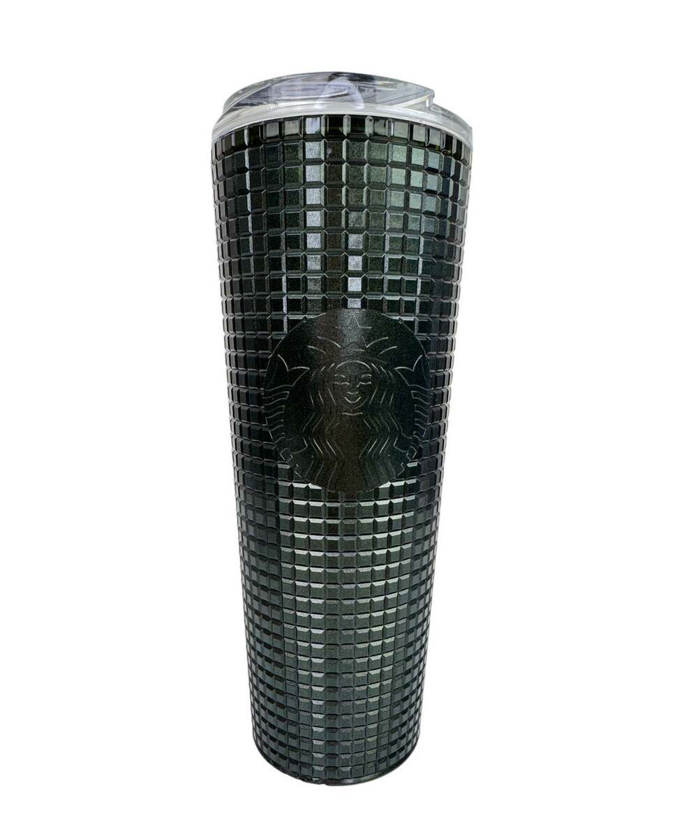 STARBUCKS Winter Green Grid Stainless Steel MagSlider Lid Mouth Tumbler Cup 24oz
